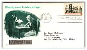 Scott #1479 Pamphleteer 1973 First Day Cover FDC Unaddressed Mary+ Cachet